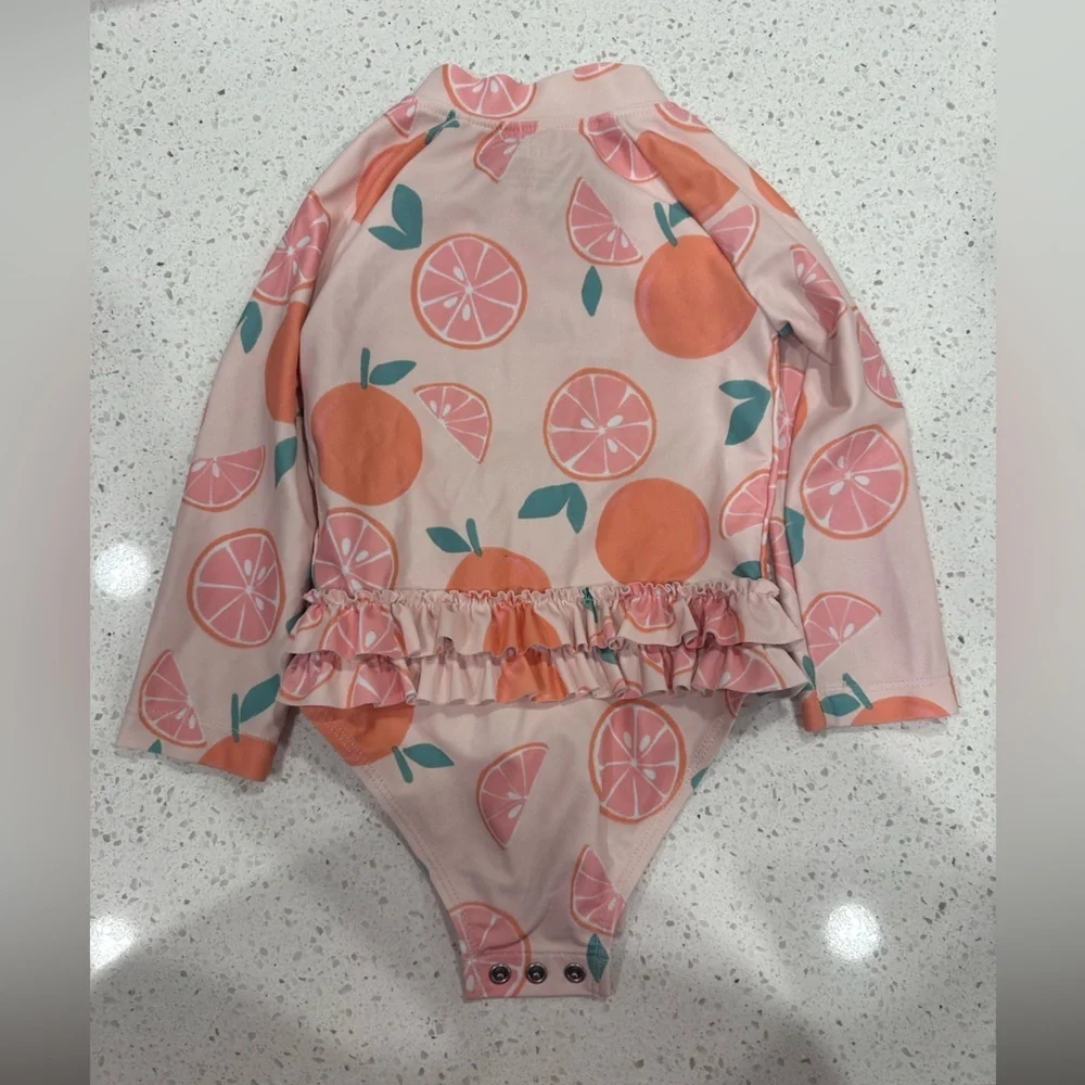 Carter's Pink and Orange Kids Swim Rashguard